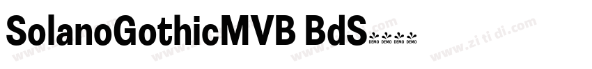 SolanoGothicMVB BdS字体转换